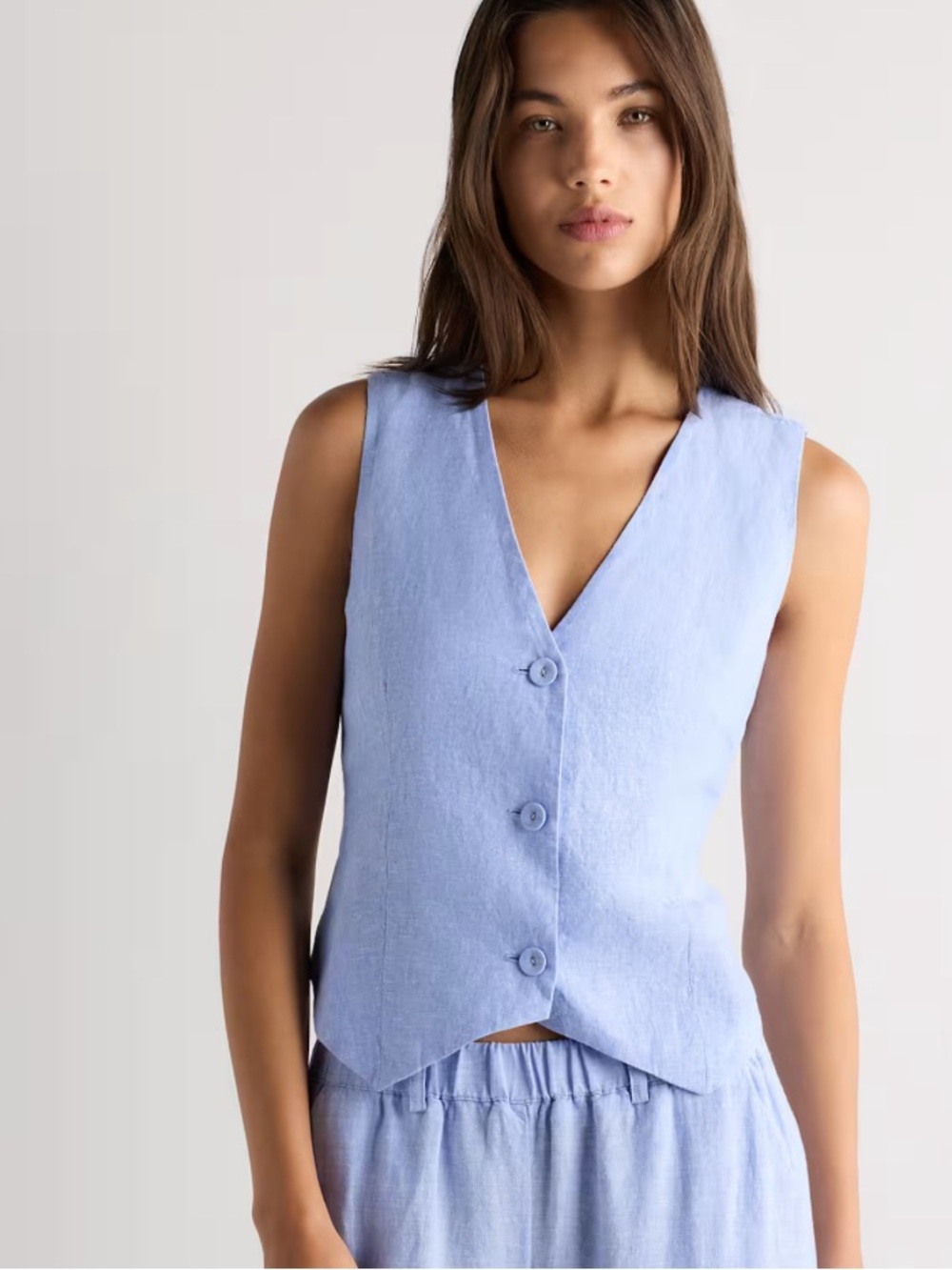 Quince Light Blue Shirt with Black Label
